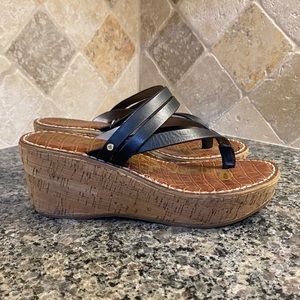 Sam Edelman Women's Rasha Black Wedge Sandal size 7.5